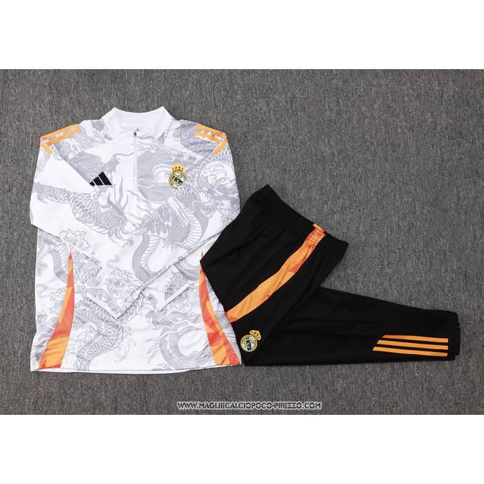 Tuta da Track Felpa
 Real Madrid 2024 Bambino
 Bianco
 Dragon -2025
